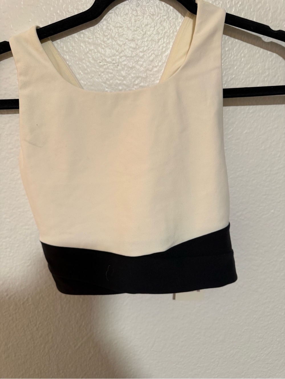 CALIA by Carrie Underwood Crossback Medium Support Sports Bra in Cream & Black